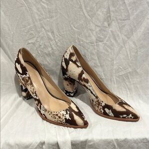 Loeffler Randall Brown and White Stiletto Heels
